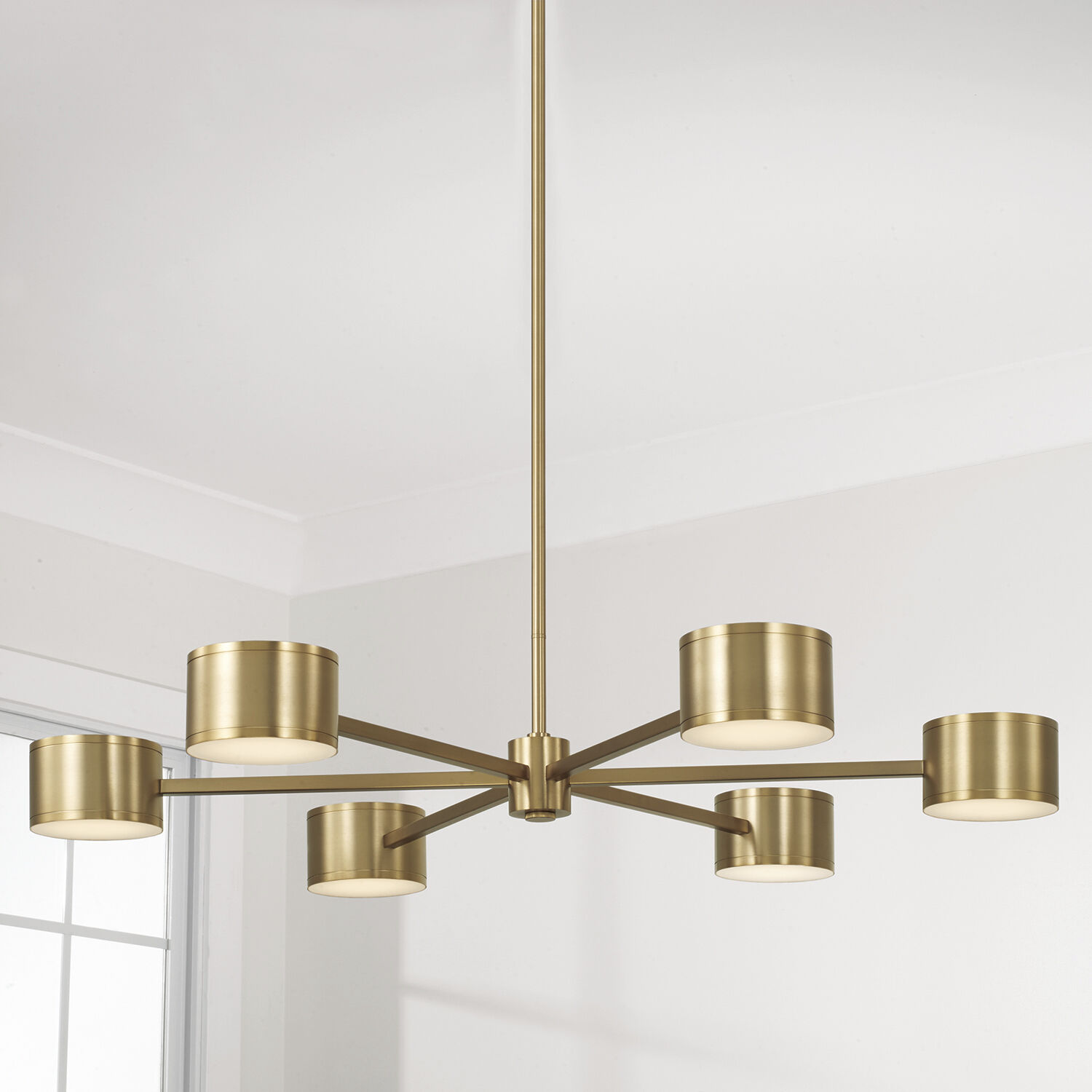 Henley LED 42.25 inch Aged Brass Chandelier Ceiling Light