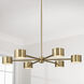 Henley LED 42.25 inch Aged Brass Chandelier Ceiling Light