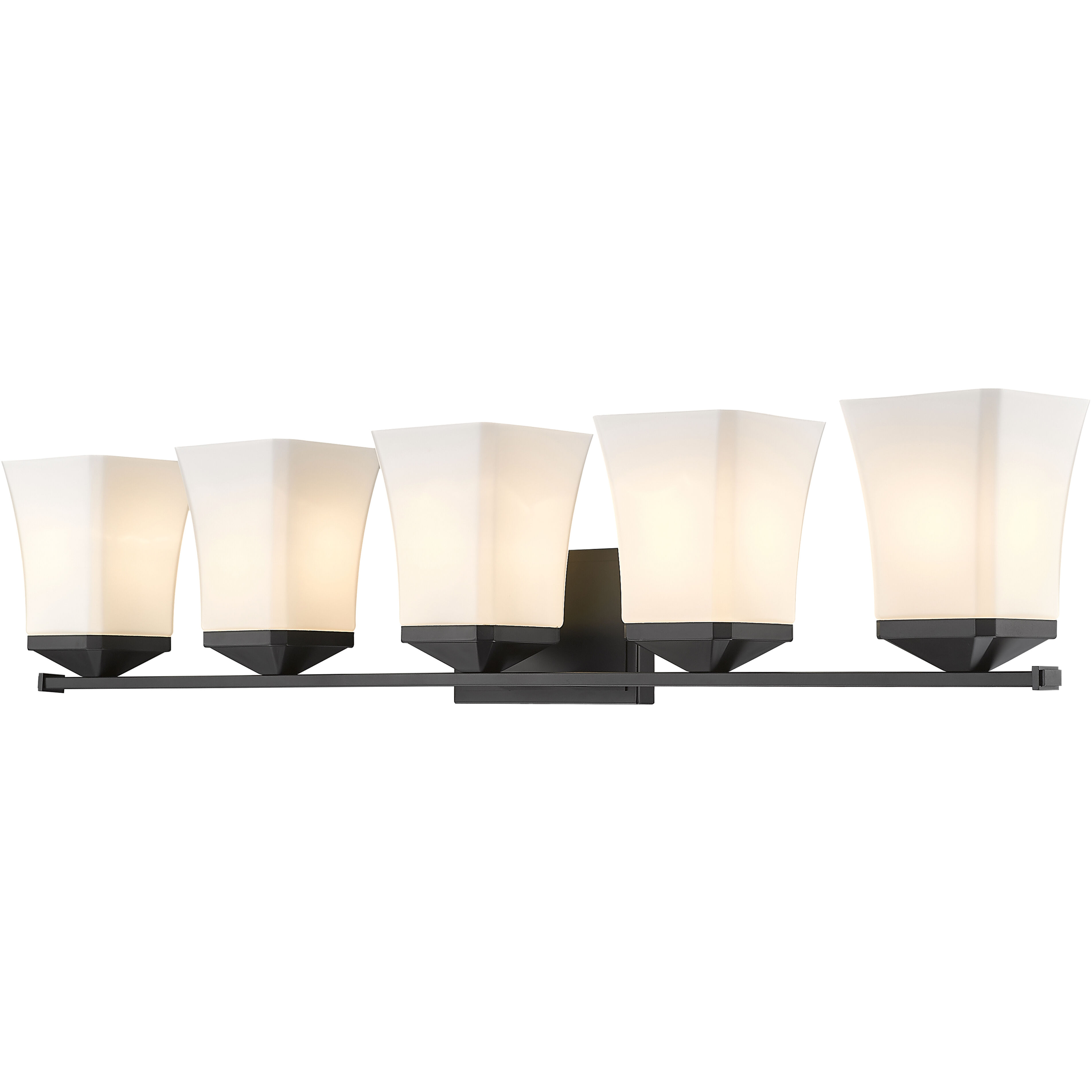 Z Lite 1939 5V MB Darcy 5 Light 38 inch Matte Black Bath Vanity