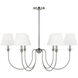 Drew & Jonathan Elsay 6 Light 36.38 inch Brushed Nickel Chandelier Ceiling Light, Large