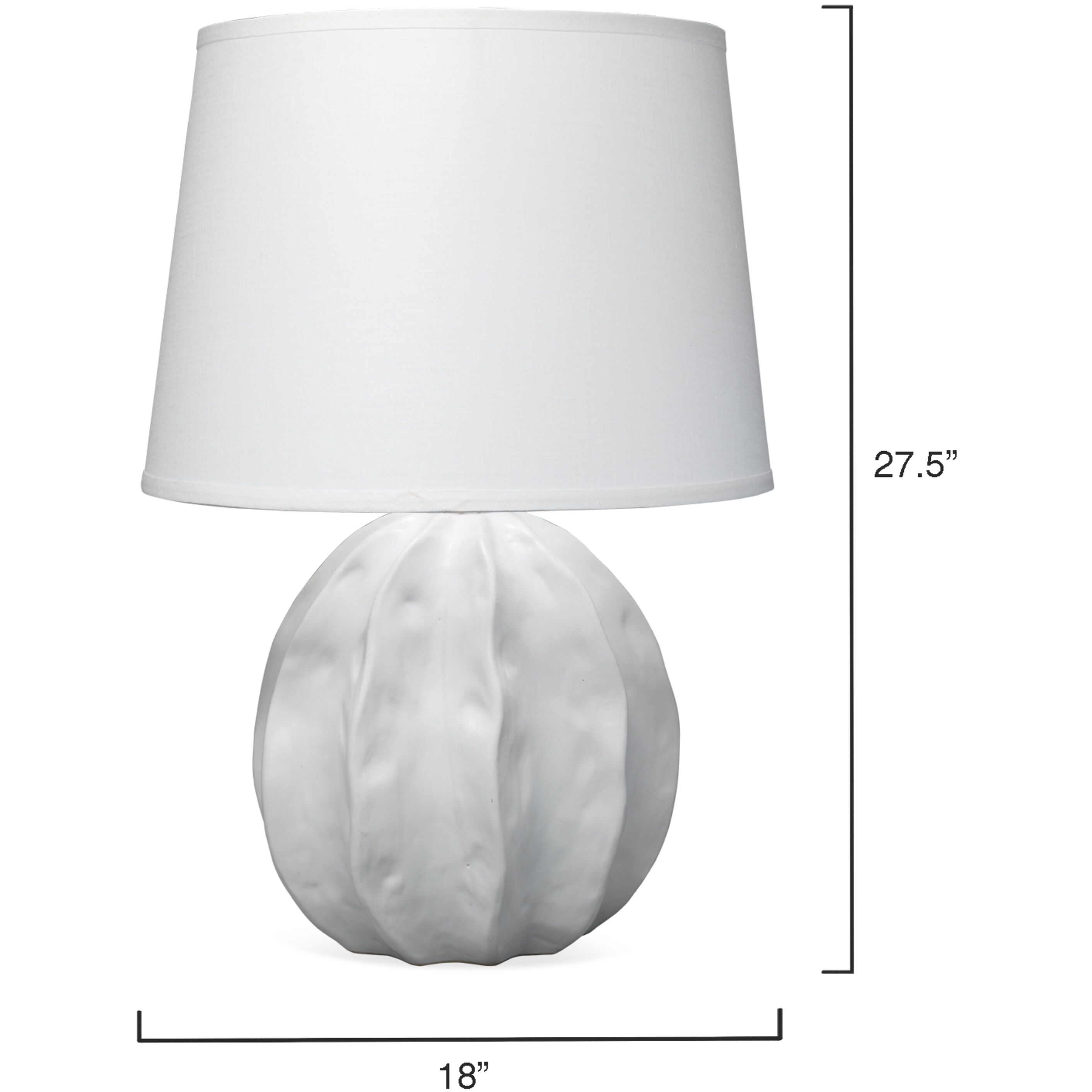 Urchin 28 inch 150.00 watt Matte White Table Lamp Portable Light