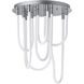 Soleil LED 20 inch Polished Chrome Flush Mount Chandelier Ceiling Light