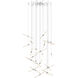 Ballet LED 48.5 inch Bright Satin Aluminum Chandelier Ceiling Light