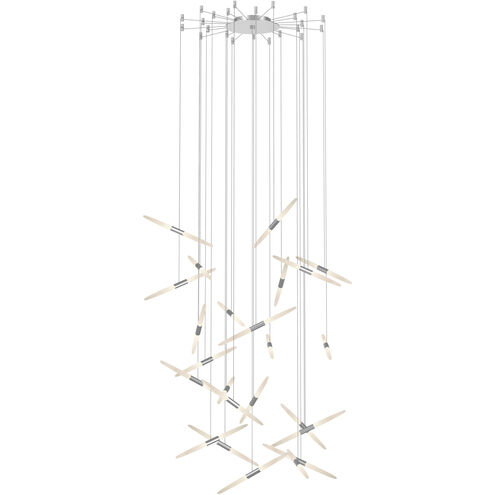 Ballet LED 48.5 inch Bright Satin Aluminum Chandelier Ceiling Light