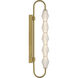 Geode 5 Light 31.75 inch Satin Brushed Gold Outdoor Wall Light