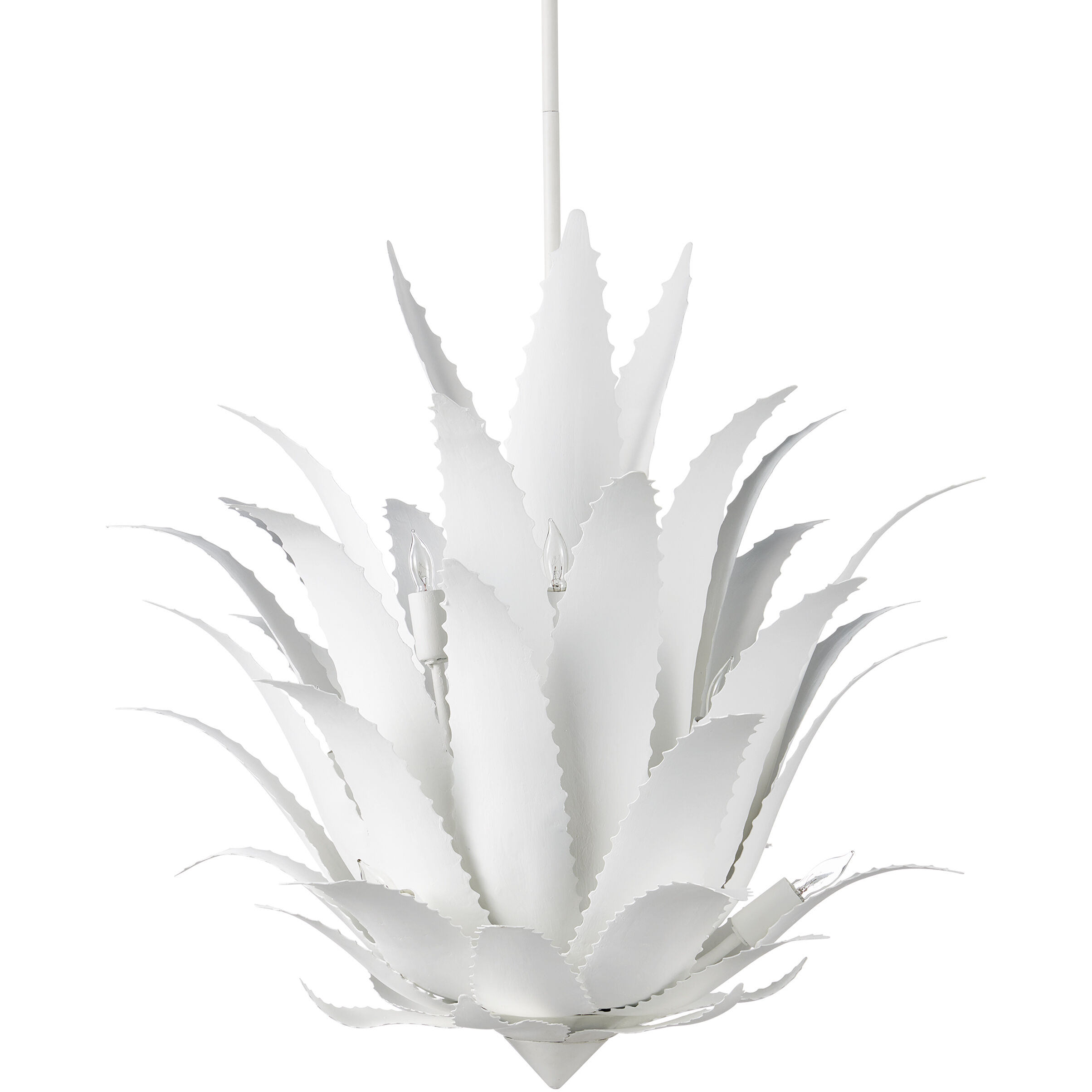 Agave 9 Light 26.75 inch Gesso White Chandelier Ceiling Light, Marjorie Skouras Collection