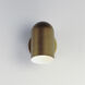 Spot Light LED 6.5 inch Natural Aged Brass Outdoor Wall Mount