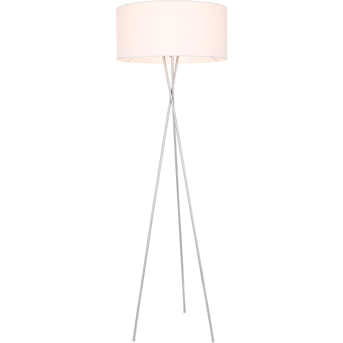 Cason 66 inch 60 watt Silver Floor lamp Portable Light