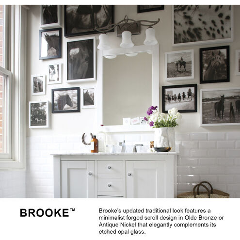 Brooke 5 Light 41.5 inch Antique Nickel Vanity Light Wall Light