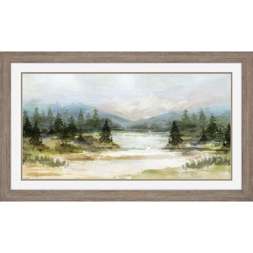 Waterside Collection Block Profile In Distressed Wood Framed Art