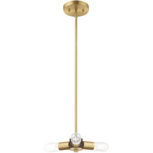 Copenhagen 3 Light 13 inch Satin Brass Mini Chandelier Ceiling Light
