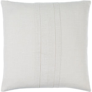 Pleated Cotton 20 X 20 inch Light Silver Accent Pillow
