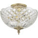 Milton 2 Light 10 inch Olde Brass Semi Flush Ceiling Light