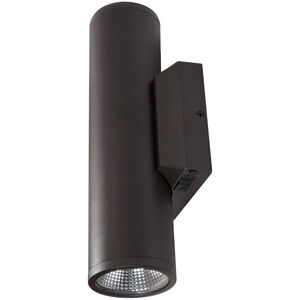 Up & Down 11.88 inch Bronze Outdoor Wall Mount Cylinder