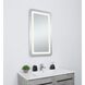 Genesis 36 X 24 inch Glossy White LED Mirror