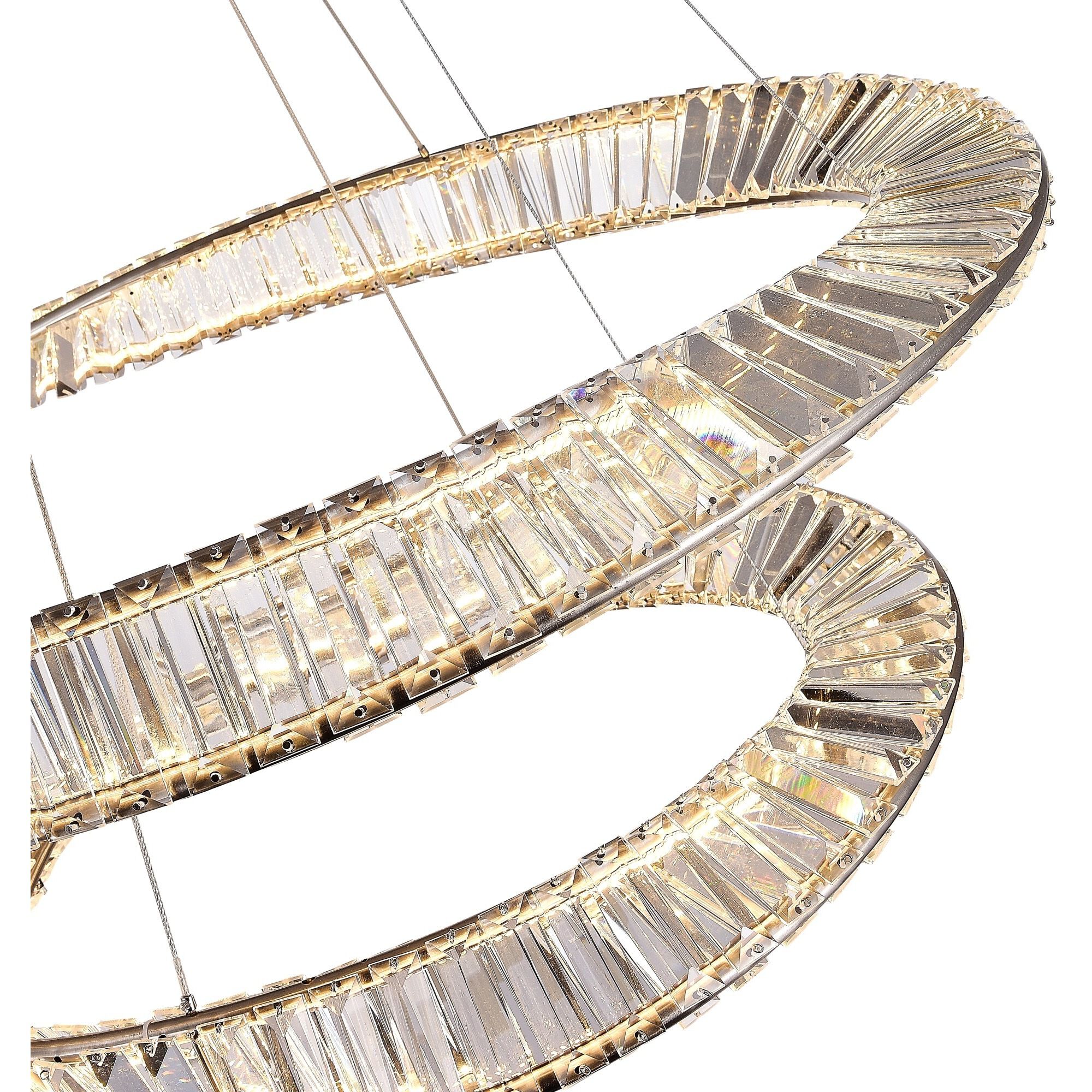 Stella 31.5 inch Satin Nickel Down Chandelier Ceiling Light