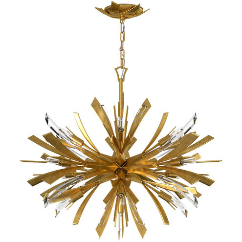 Vida LED 36 inch Burnished Gold Chandelier Ceiling Light