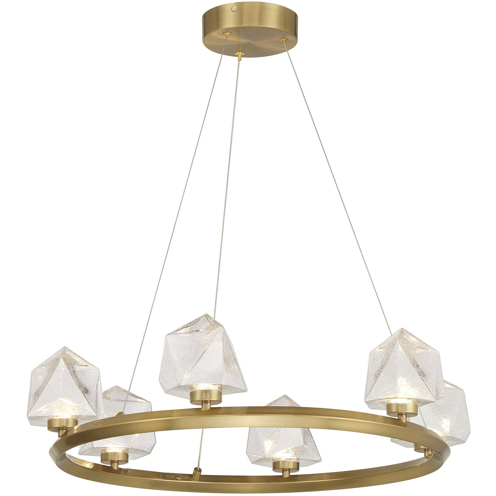 Castello LED 26.5 inch Warm Brass Chandelier Ceiling Light