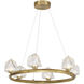 Castello LED 26.5 inch Warm Brass Chandelier Ceiling Light