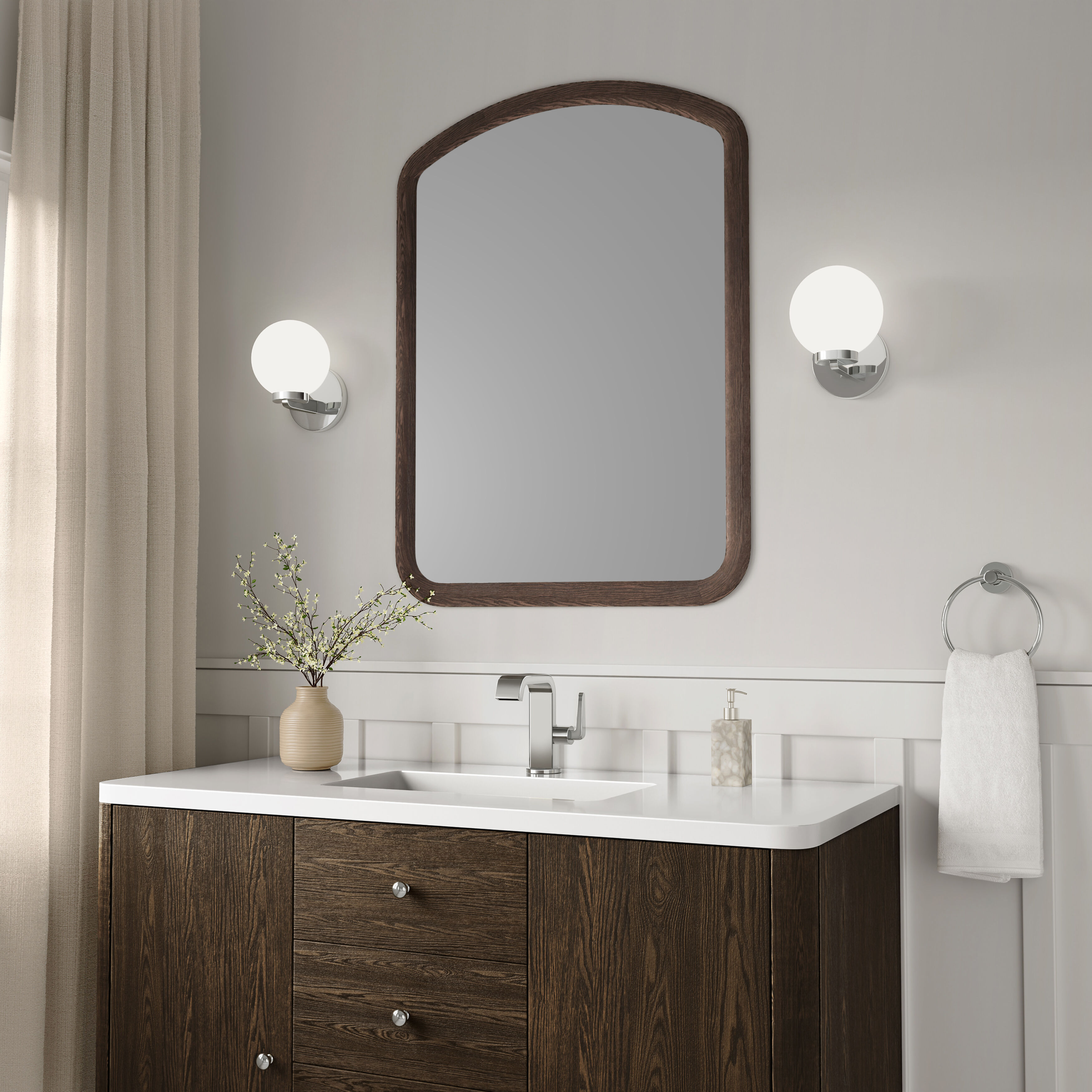 Ardeva 1 Light 6 inch Chrome Wall Sconce Wall Light