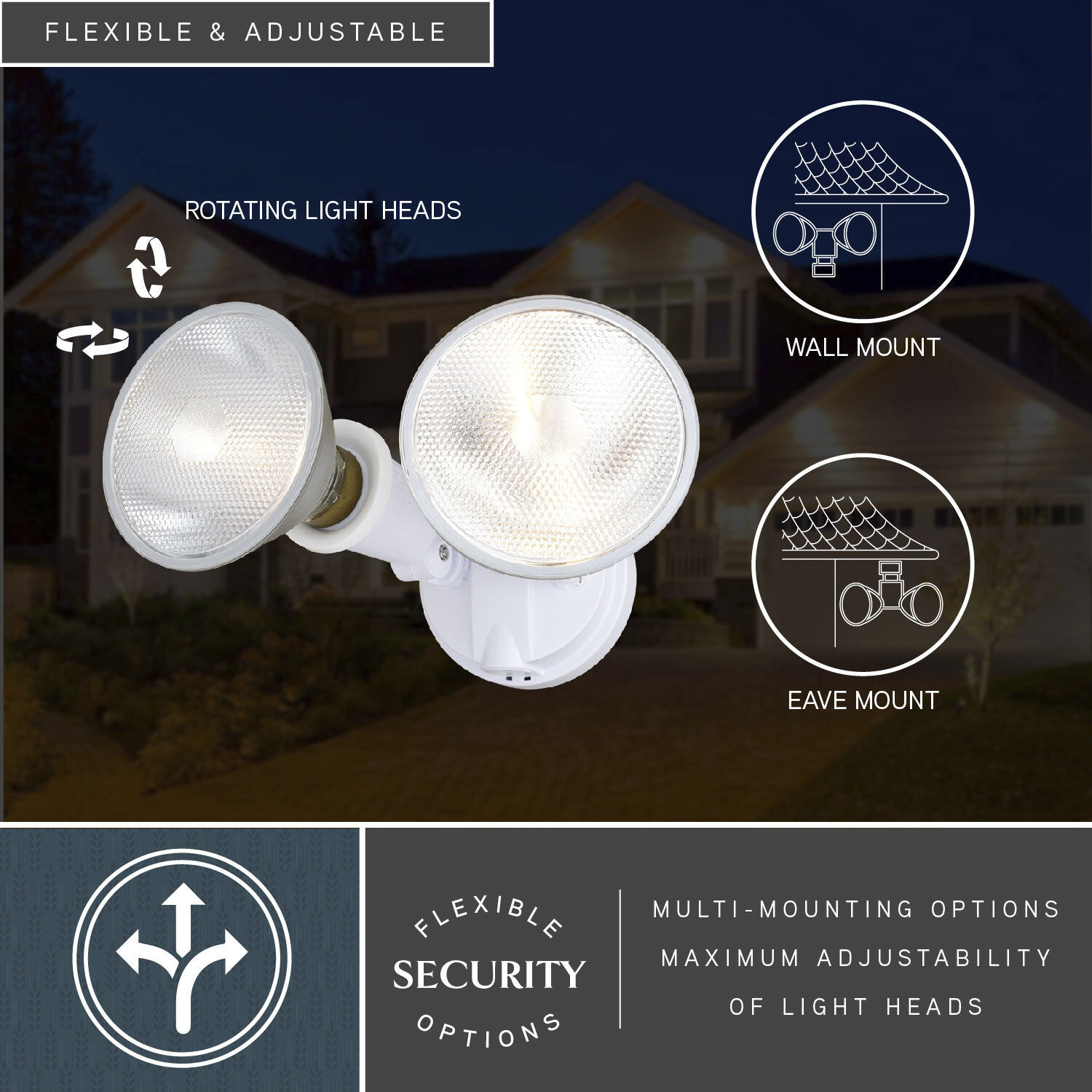 Outdoor Security LED 4.25 inch White Outdoor Security