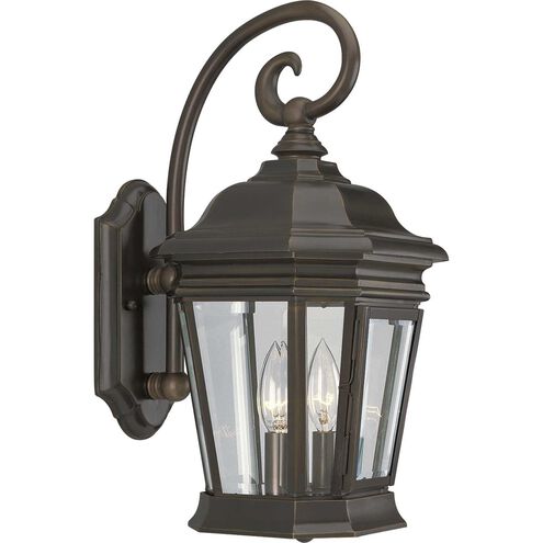 Crawford 2 Light 17 inch Oil Rubbed Bronze Outdoor Wall Lantern