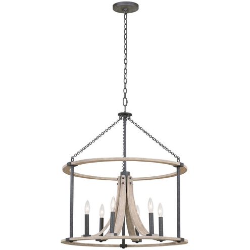 Middleton 6 Light 26 inch Natural Iron Pendant Ceiling Light