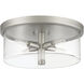 Hailie 4 Light 15 inch Satin Nickel Flushmount Ceiling Light