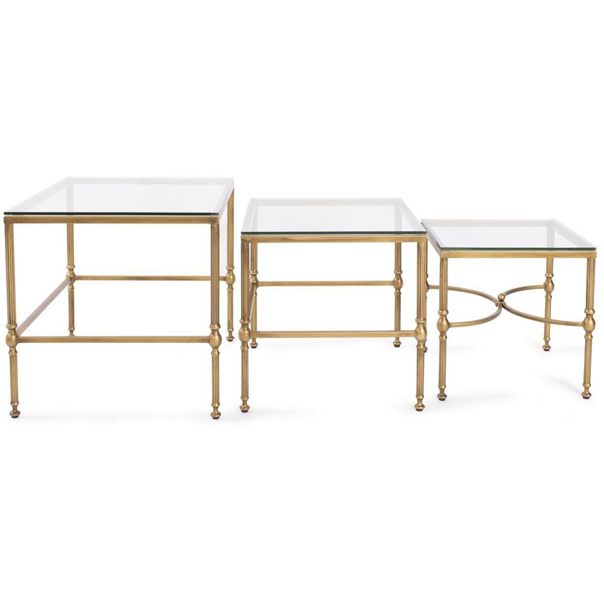 Bonnifait 22 X 18.25 inch Antique Bronze Nesting Tables