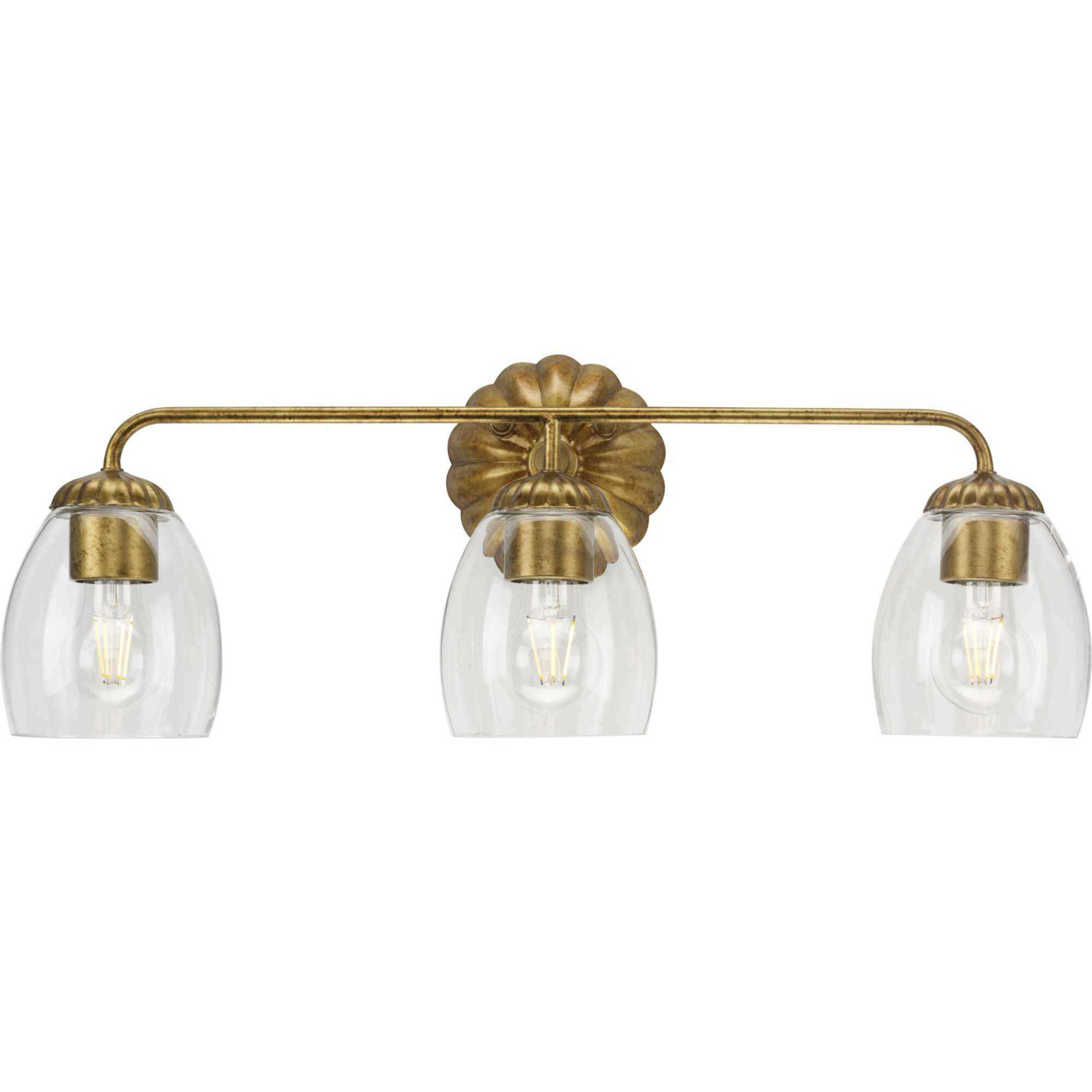 Quillan 3 Light 23.87 inch Gold Ombre Bathroom Vanity Light Wall Light
