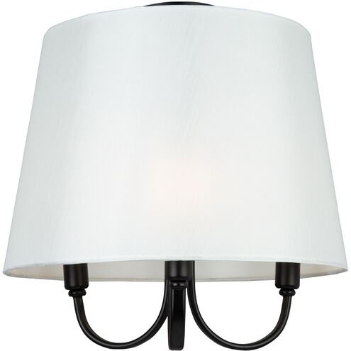 Rhythm LED 15.7 inch Black Semi-Flush Mount Ceiling Light