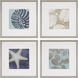Coastal Blue and Turquoise and Brown and Beige Framed Art