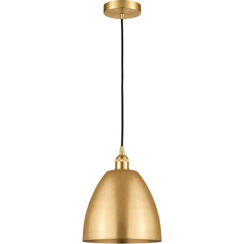 Edison Dome 1 Light 9 inch Satin Gold Mini Pendant Ceiling Light