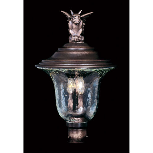 Carcassonne 3 Light 22 inch Siena Bronze Exterior Post Mount in Sienna Bronze