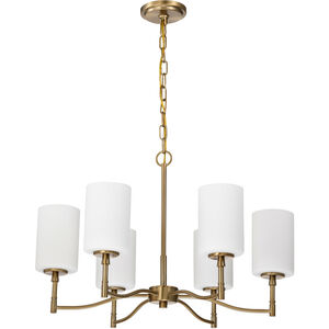 Liam 25 inch Burnished Brass Chandelier Ceiling Light