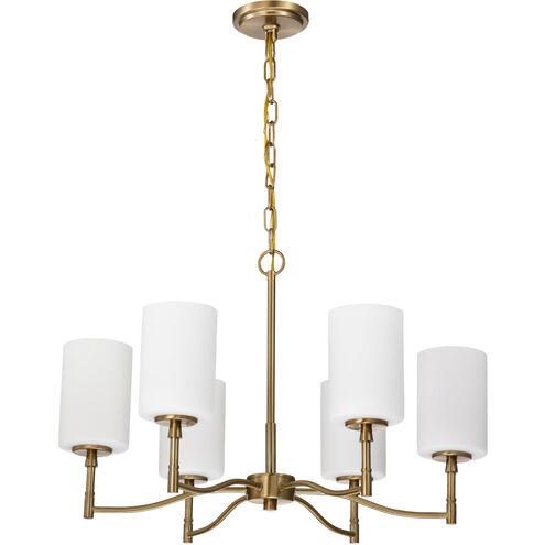 Liam 25 inch Burnished Brass Chandelier Ceiling Light