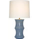 AERIN Marella 33 inch 15 watt Polar Blue Crackle Table Lamp Portable Light, Medium