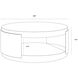 Cavette 38 X 16 inch White / Antique Brass Outdoor Coffee Table