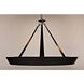 Swan 6 Light 53 inch Matte Black Chandelier Ceiling Light