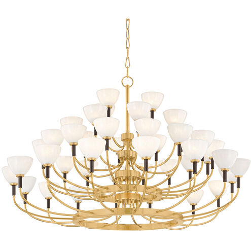 Brahma 44 Light 48.75 inch Vintage Polished Brass/Bronze Chandelier Ceiling Light