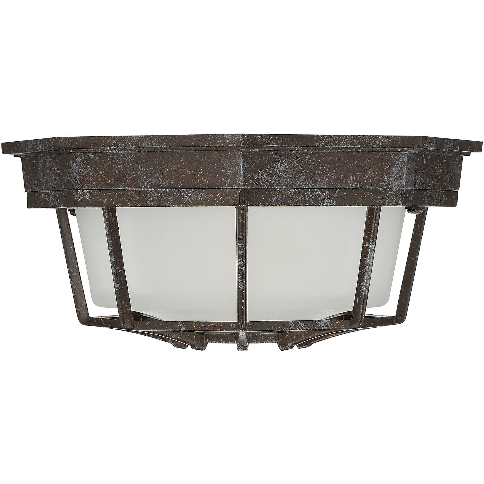Exterior Collections 1 Light 9 inch Rustic Bronze Outdoor Flush Mount