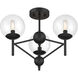 Auresa 3 Light 20 inch Coal Semi Flush Mount Ceiling Light