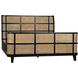 Porto Hand Rubbed Black Bed, Eastern King