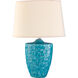Thistlewood 20 inch 100 watt Teal Table Lamp Portable Light
