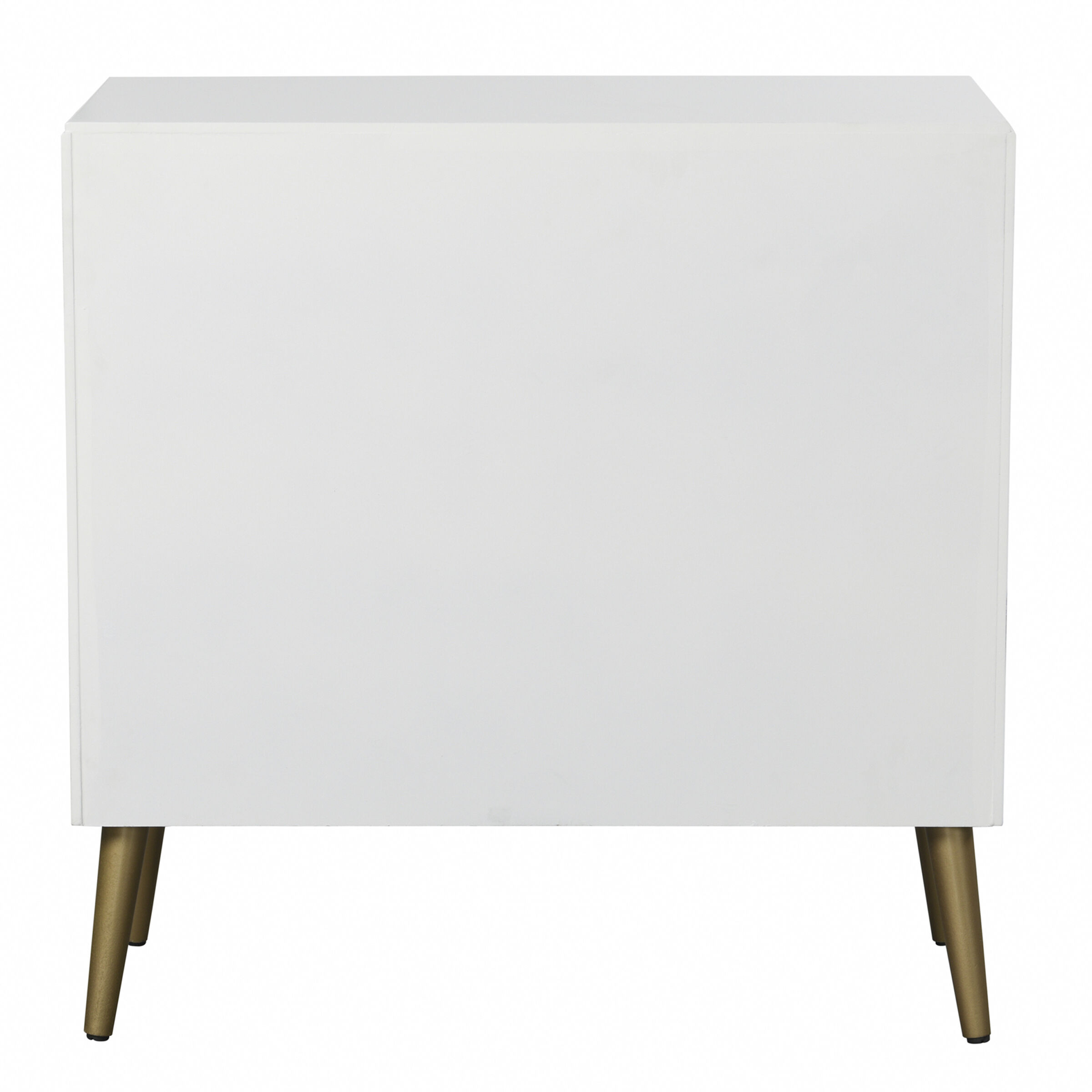 Milo Satin White and Copper Chest