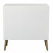 Milo Satin White and Copper Chest