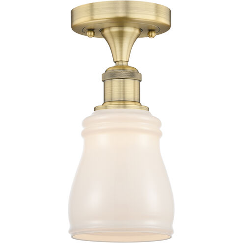 Ellery 1 Light 4.75 inch Brushed Brass Semi-Flush Mount Ceiling Light