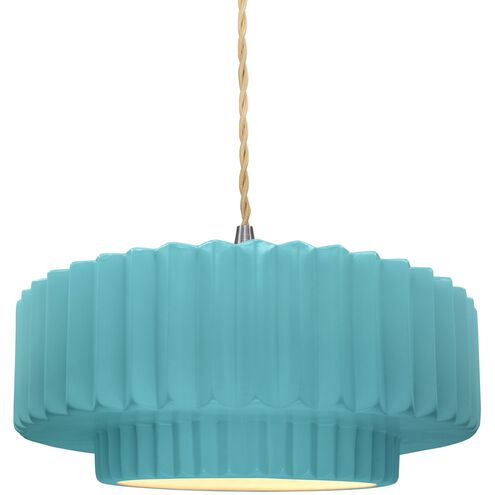 Radiance 1 Light 14.5 inch Reflecting Pool and Brushed Nickel Pendant Ceiling Light