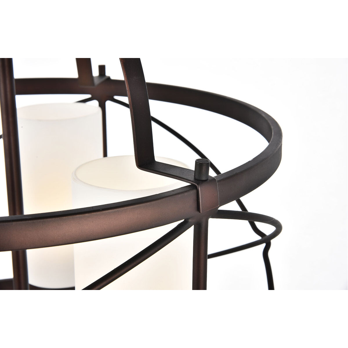 Wren 3 Light 16 inch Dark Copper Brown and White Pendant Ceiling Light