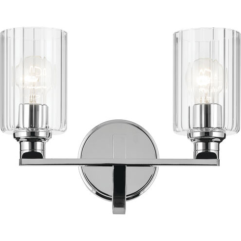 Gioe 2 Light 14.25 inch Chrome Vanity Light Wall Light